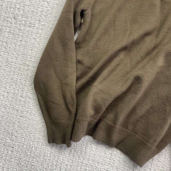 Y2K Volcom Mens M Brown / Yellow Long Sleeve Stripe Thermal Shirt Sweater Knit - Picture 12 of 14